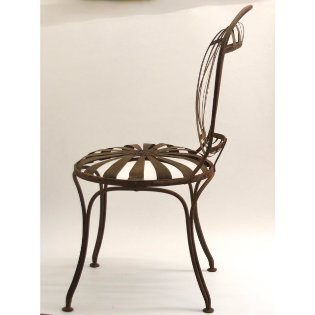 Cast Steel Chairs by Francois Carre, Paris, France, 19th Century, Set of 2 For Sale - Image 10 of 18