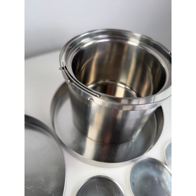 Danish Cylinda-Line Bar Set in Stainless Steel by Arne Jacobsen for Stelton, 1970s, Set of 12 For Sale - Image 6 of 10