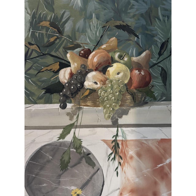 Note a small snag on the faux marble side, which is discreet and inconsequential. This piece has an attribution mark, I am...