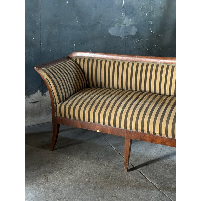 19th Century Walnut Biedermeier Settee For Sale - Image 10 of 11