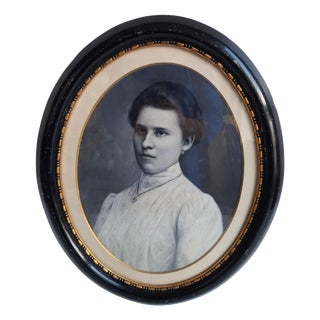 Oval Portrait of Young Woman, 1900, Photograph, Framed For Sale