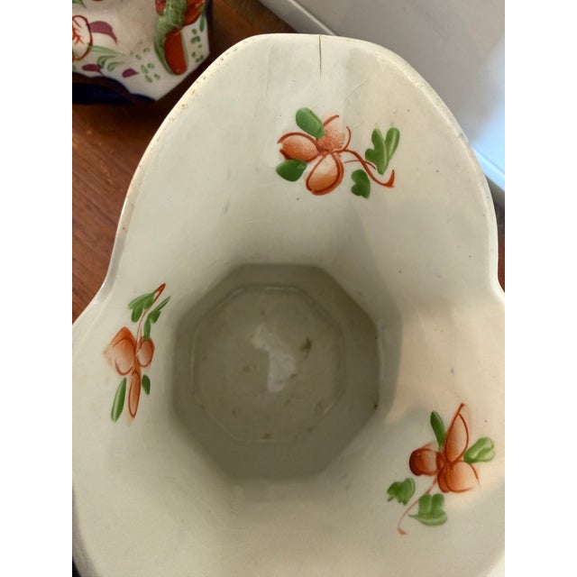 Mid 19th Century Two Gaudy Welsh Ironstone Pitchers Milk Jugs For Sale - Image 10 of 16