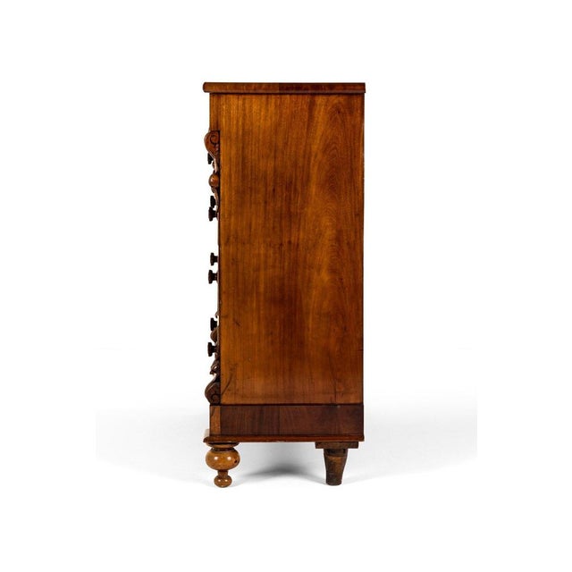 Scottish Chest of Drawers in Flamed Mahogany For Sale - Image 3 of 18