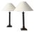 Cast Metal Column Lamps with Reeded Detail, 1980s, Set of 2 For Sale