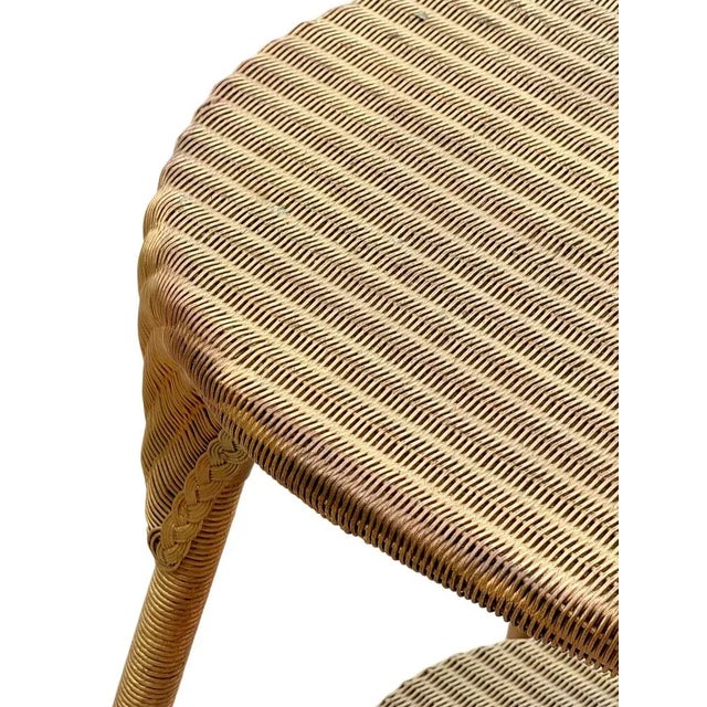 English 2-Tier Occasional Table with Brass-Capped Feet attributed to Lloyd Loom, 1930s For Sale - Image 11 of 12