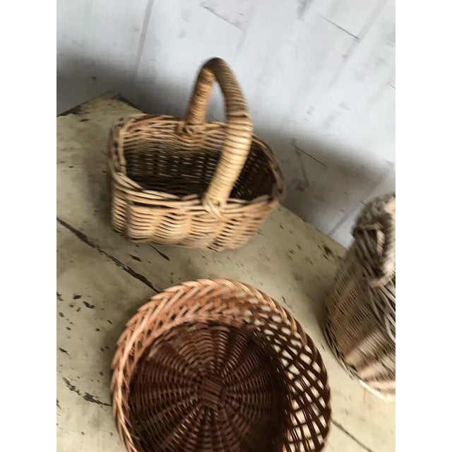 Wicker Baskets, 1960s, Set of 3 For Sale - Image 12 of 13