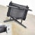 Vintage Modern Director’s Chair Folding Black Brown White Geometric Needlepoint For Sale - Image 10 of 13