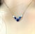2020s Oval Pear Sapphires Diamonds 2.35 Carat Yellow and White Gold 16.5 Inch Necklace For Sale - Image 5 of 6