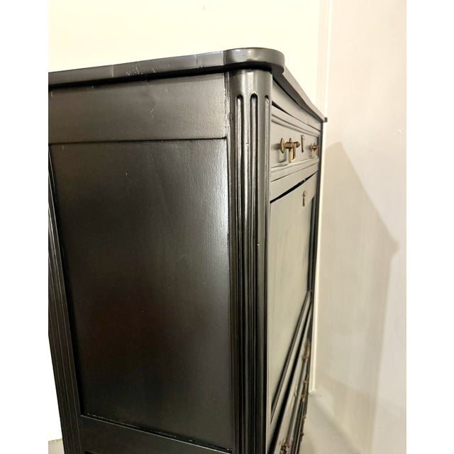 Louis XVI Ebonized Secretaire a Abattant C. 1790-1800 For Sale - Image 4 of 8