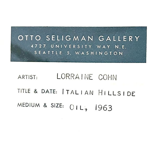 1963 Abstract Italian Landscape Painting - Cohn For Sale - Image 11 of 11