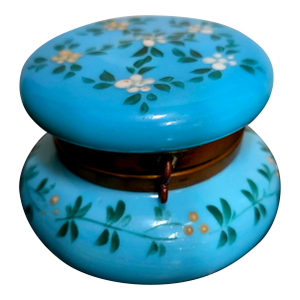 Moser French Opaline Glass Powder Jar