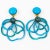 Contemporary Cilea Paris Dangle Turquoise Resin Multi-Loops Clip Earrings - 2 Pieces For Sale - Image 3 of 6