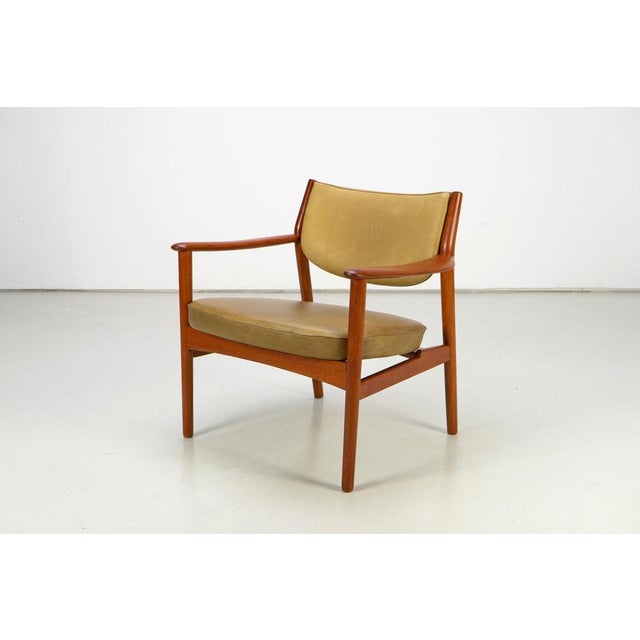 Brown Set of Scandinavian Easy Chairs with Teak and Leather by Westnofa, 1960s For Sale - Image 8 of 14