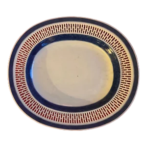 Antique Early 19th Century Chinese Export Porcelain Reticulated Platter for the American Federal Market