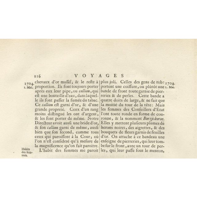 Early 18th Century Cornelis De Bruyn, Persian Woman in Veil Travel, 1704, Engraving For Sale - Image 5 of 9