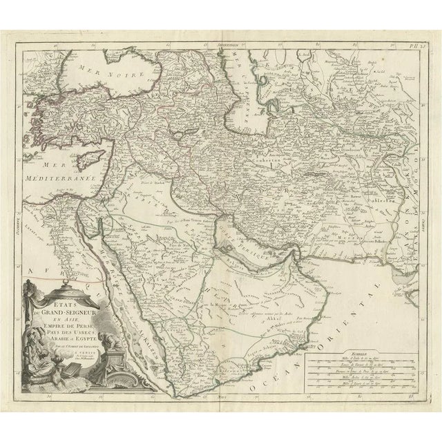Antique Map of the Turkish Empire with Arabia, 1778 For Sale
