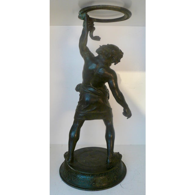 Black 19th Century Italian Grand Tour Bronze Figure of Silenus, God of Wine For Sale - Image 8 of 12
