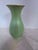 Mid 20th Century Vintage Fürstenberg West Germany Celadon Porcelain Bud Vase With Raised Gilt Floral Cartouche Victorian Revival Hollywood Regency Style For Sale - Image 5 of 9