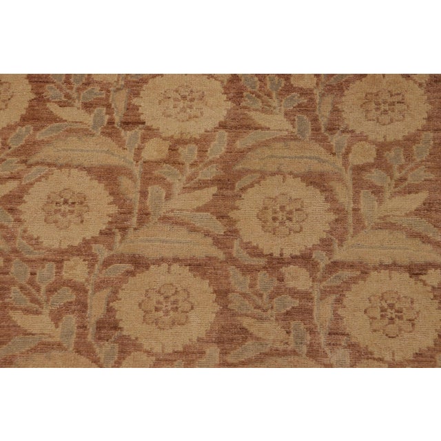 Oriental Ziegler Nude Tan Hand-Knotted Wool Rug - 9'0'' X 11'9'' For Sale In New York - Image 6 of 8