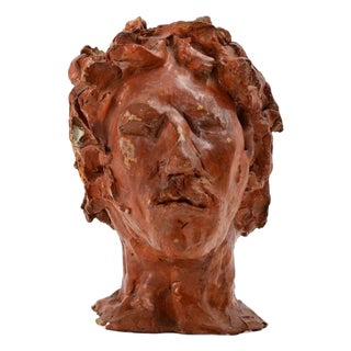 Sirio Pellegrini, Portrait Sculpture, 1960s, Terracotta For Sale