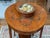 Unique Edwardian Antique Satinwood 2-Tier Parlour Side Table W/ Hand Painted Floral Garlands & Center Display For Sale - Image 4 of 9
