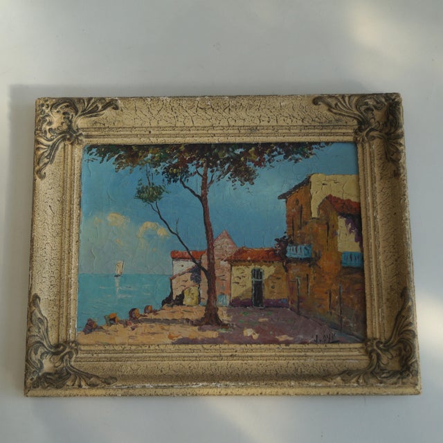 A particularly attractive oil painting by Dutch artist Johannes “Jos” van Dijk (1913–1998), depicting a sunlit Southern...