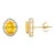 1.92carats Natural Yellow Sapphire Stud Earrings With Diamonds in 14k Gold- A Pair For Sale - Image 4 of 10