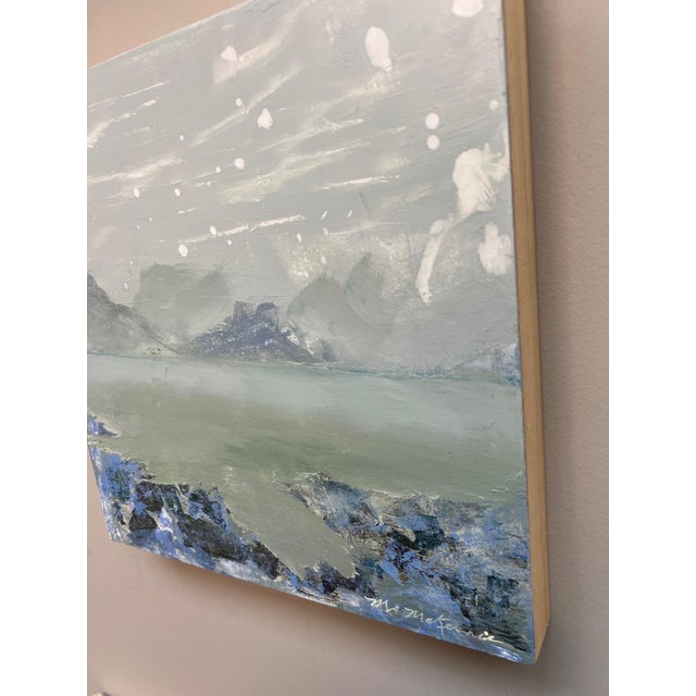 2020s "Blue Lagoon" Contemporary Impressionist Waterscape in Green, Aqua, Blue and White by Mill Valley Artist Mary Anne McKernie For Sale - Image 5 of 8