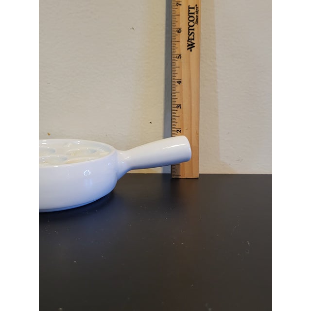 White 1990s White Porcelain Escargot Baking Dish France For Sale - Image 8 of 11