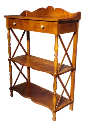 Vintage Madison Square Furniture Solid Maple Etagere Display Shelf Bookcase