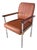 Armchair in Brown Real Leather & Rosewood by Sven Ivar Dysthe for Dokka For Sale