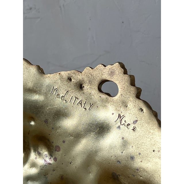 Mid 20th Century Large Italian Gold Gilt Bronze Handled Bowl For Sale - Image 9 of 9