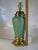 Metal Mid 20th Century Table Lamp Hollywood Regency / Classical, Lighting Electric, Green & Brass Finish Metal For Sale - Image 7 of 11