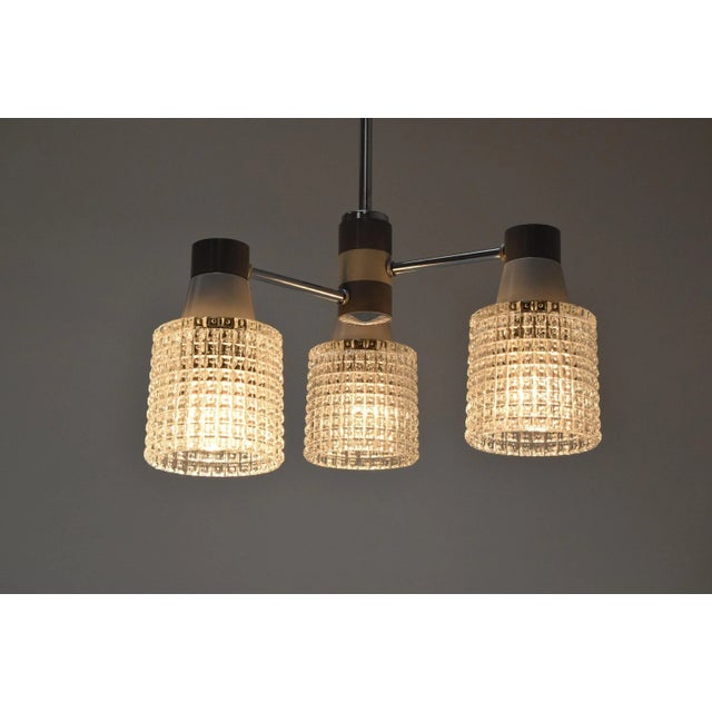 Mid-Century Modern Mid-Century Chandelier from Drukov, 1970s For Sale - Image 3 of 10