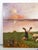 Oil painting on panel signed r. Salino, pastoral scene on the shores of the lake at sunset. Italy, 1980s origin italy...
