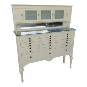 Early 1900s Tall Painted Dental Cabinet 6097