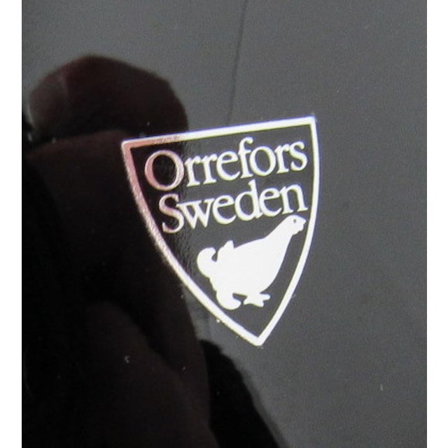 Orrefors of Sweden Black and White Cased Glass Vase Chairish