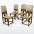Exceptional set of four Art Nouveau chairs featuring richly decorated backrests with geometric inlays typical of the...