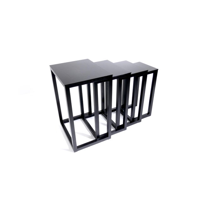 Vintage Nesting Table Set by Josef Hoffmann from Wittmann, 1970s, Set of 4 For Sale - Image 10 of 18