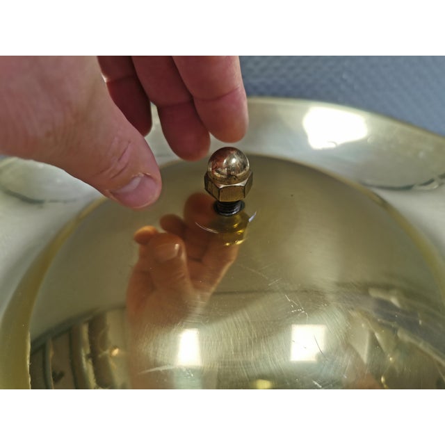 Gold Ceiling or Wall Lamp, Denmark, 1970s For Sale - Image 8 of 11