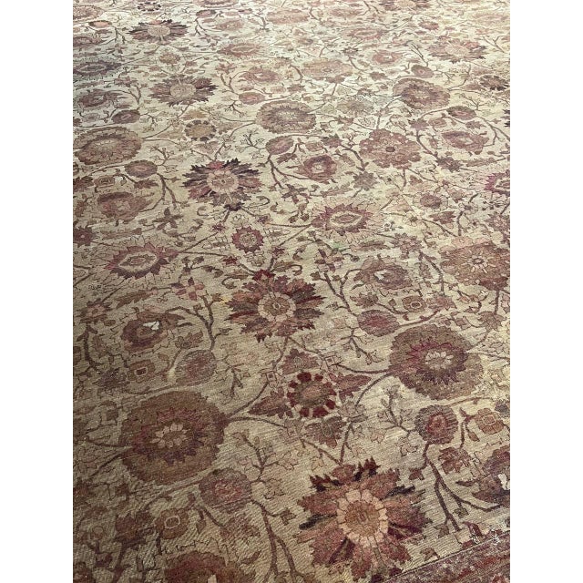 Fine Hand Antique Agra Rug For Sale - Image 10 of 18