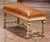 Late 19th Century 19th Century French Louis XIV Style Carved Bleached Oak Bench With Leather Seat For Sale - Image 5 of 11