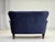 Vintage Danish Two-Seater Sofa in Blue Velour and Beech, 1950s For Sale - Image 18 of 18