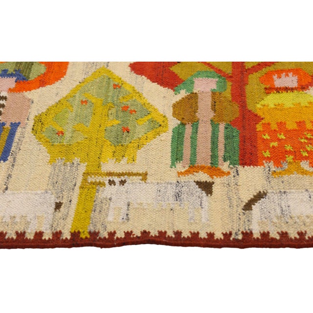 Vintage Polish Tapestry, 02'06 X 04'04 For Sale - Image 4 of 10