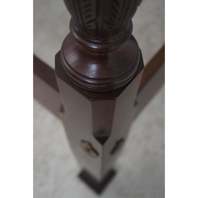 Drexel Queen Size Mahogany Poster Bed 18th Century Collection For Sale - Image 11 of 17