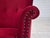 Danish Lounge Chair in Cherry Red Velour Fabric, 1970s For Sale - Image 15 of 18