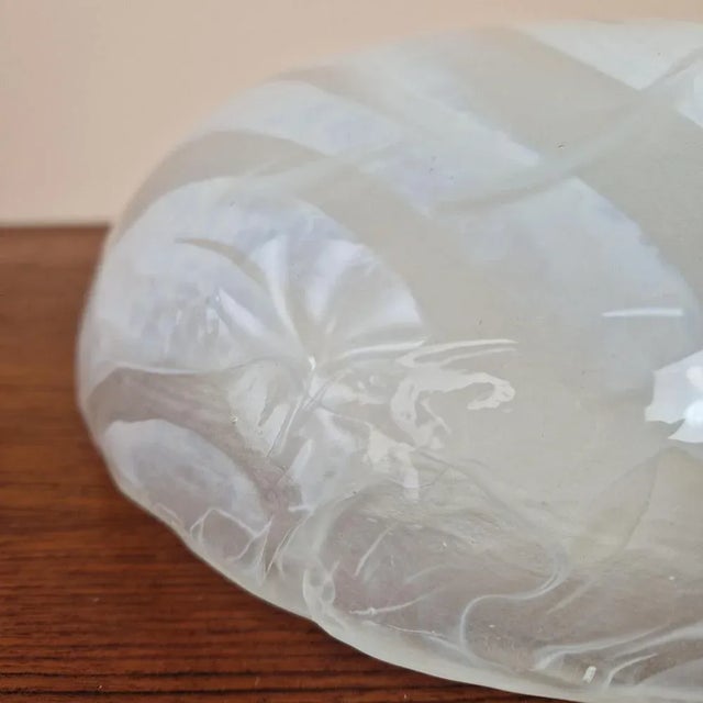 White Vintage German Flush Mount from Hillebrand Lighting, 1960s For Sale - Image 8 of 13