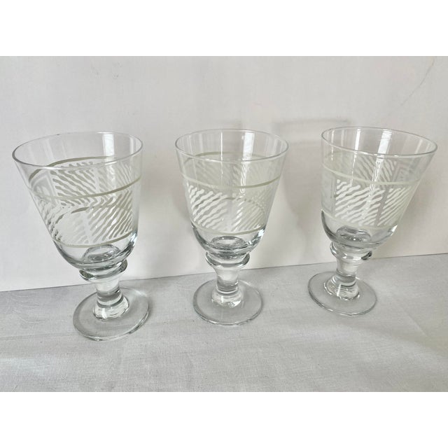Vintage Pfaltzgraff Sierra 16 Oz Pedestal Iced Tea/Water Glass Goblets - Set of 3 Excellent Condition For Sale - Image 12 of 12