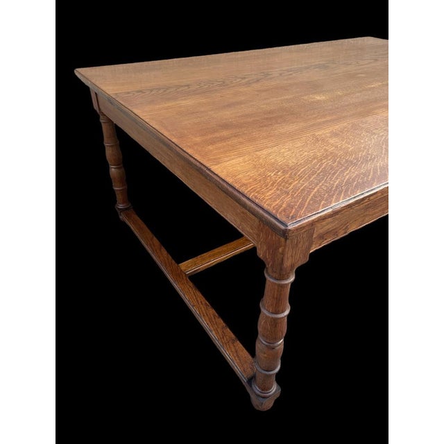 Brown Antique French Embassy Oak Table For Sale - Image 8 of 17