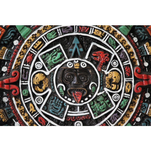 Stone Vintage Aztec Wall Calendar, 1950s For Sale - Image 7 of 17